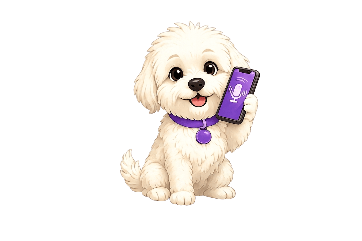 Sonya recording a voice note
